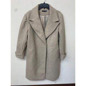 Black Tape Women's Notched Collar Self Tie Coat Size XL Defected (MISSING BELT)